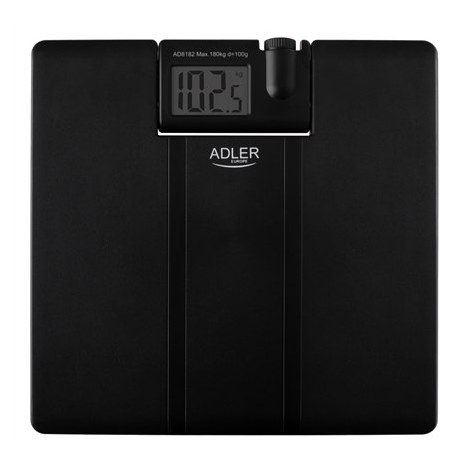 Adler | Bathroom Scale with Projector | AD 8182 | Maximum weight (capacity) 180 kg | Accuracy 100 g | Black